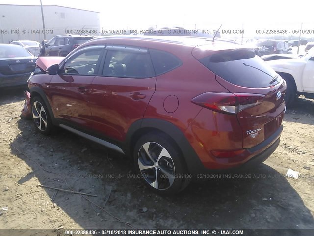 KM8J33A2XHU366822 - 2017 HYUNDAI TUCSON LIMITED/SPORT AND ECO/SE ORANGE photo 3