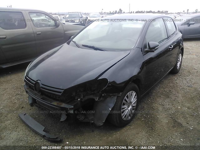 WVWAB7AJ5AW158749 - 2010 VOLKSWAGEN GOLF BLACK photo 2