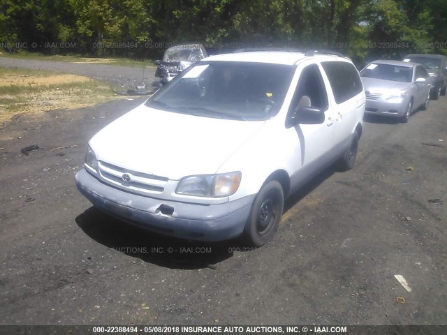 4T3ZF13CXYU287632 - 2000 TOYOTA SIENNA LE/XLE WHITE photo 2