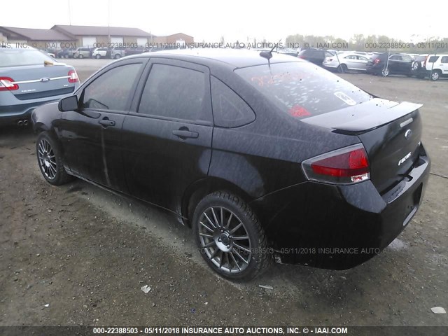 1FAHP3GN7BW163557 - 2011 FORD FOCUS SES BLACK photo 3