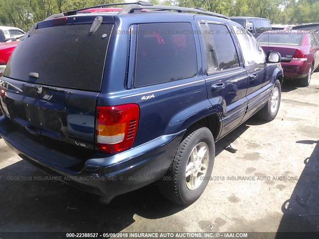 1J4GW58N5YC173835 - 2000 JEEP GRAND CHEROKEE LIMITED BLUE photo 4