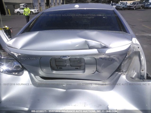 1N4BA41E36C853805 - 2006 NISSAN MAXIMA SE/SL SILVER photo 6