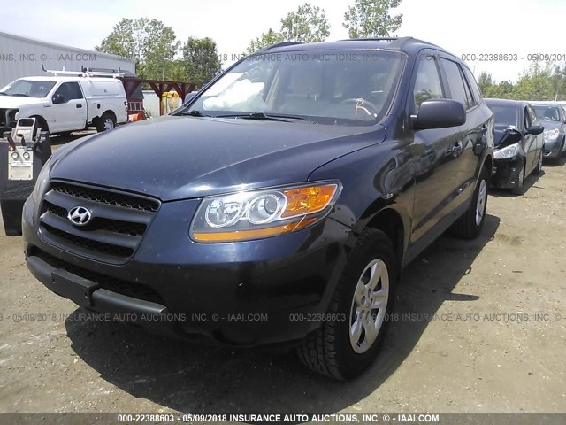 5NMSG13D99H304241 - 2009 HYUNDAI SANTA FE GLS BLUE photo 2