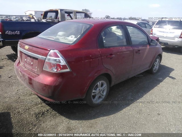 KL1TD5DEXBB117944 - 2011 CHEVROLET AVEO LS/LT 红色 照片 4