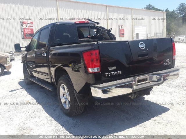 1N6AA07B84N549525 - 2004 NISSAN TITAN XE/SE/LE BLACK photo 3