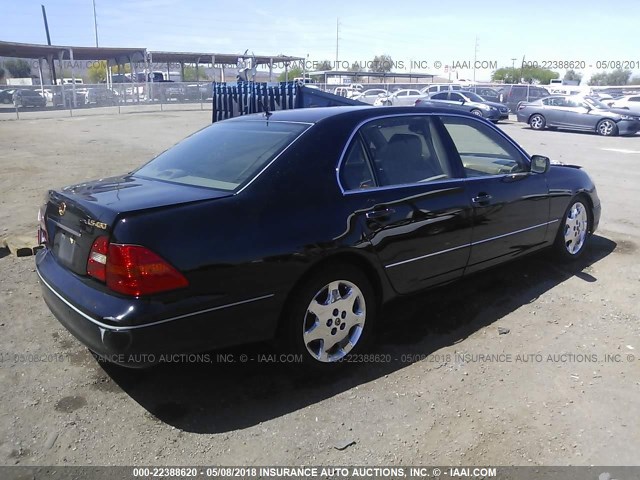 JTHBN30FX30102179 - 2003 LEXUS LS 430 BLACK photo 4