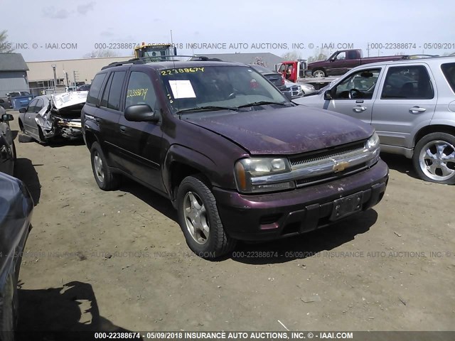 1GNDS13S872212987 - 2007 CHEVROLET TRAILBLAZER LS/LT MAROON photo 1