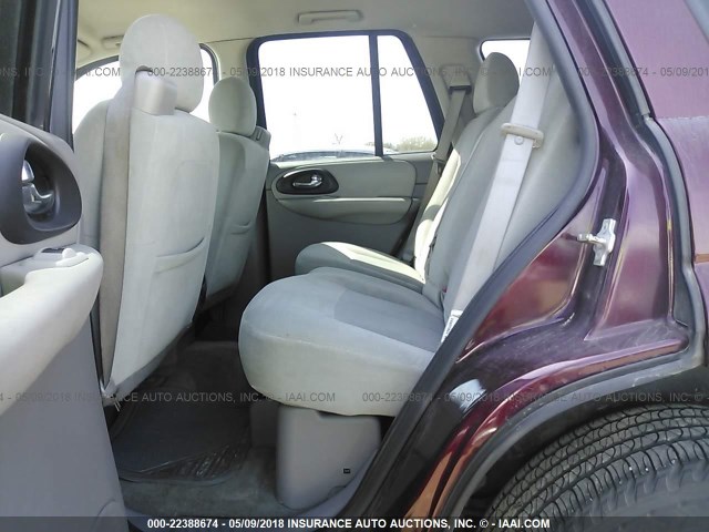 1GNDS13S872212987 - 2007 CHEVROLET TRAILBLAZER LS/LT MAROON photo 8