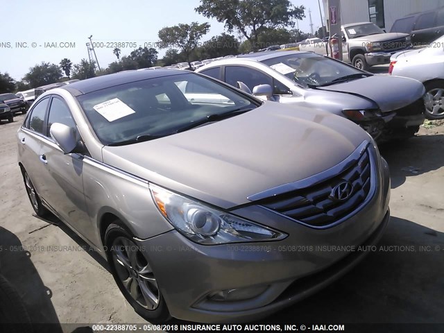 5NPEC4AC2CH326404 - 2012 HYUNDAI SONATA SE/LIMITED TAN photo 1