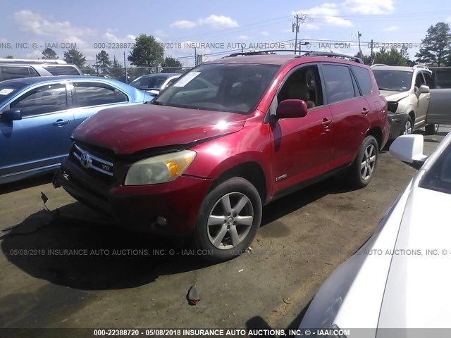 JTMZK31V766000404 - 2006 TOYOTA RAV4 LIMITED Կարմիր լուսանկար 2