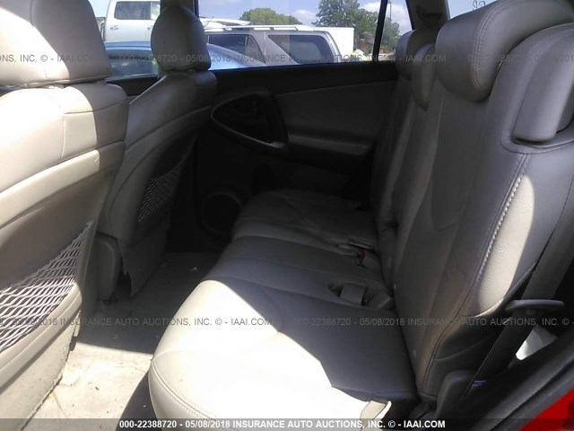 JTMZK31V766000404 - 2006 TOYOTA RAV4 LIMITED Կարմիր լուսանկար 8