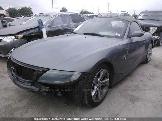 4USBU33577LW70587 - 2007 BMW Z4 3.0 GRAY photo 2