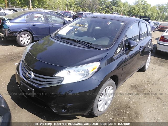 3N1CE2CP1FL409500 - 2015 NISSAN VERSA NOTE S/S PLUS/SV/SL/SR BLACK photo 2