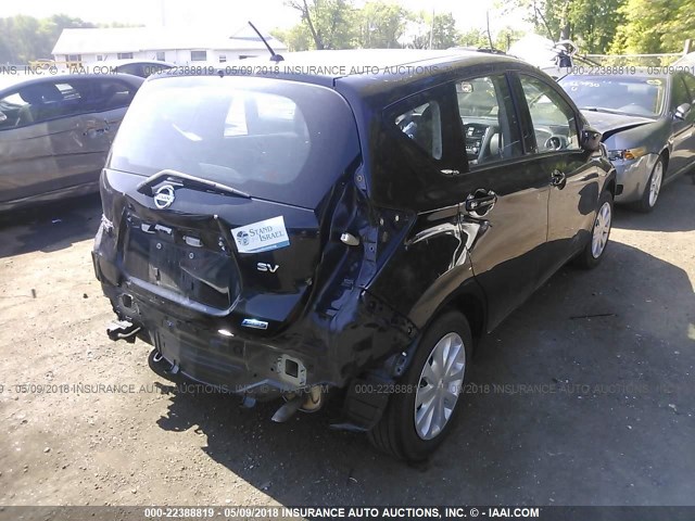 3N1CE2CP1FL409500 - 2015 NISSAN VERSA NOTE S/S PLUS/SV/SL/SR BLACK photo 4