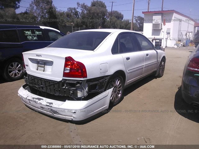 YV1TS592561439149 - 2006 VOLVO S80 2.5T WHITE photo 4