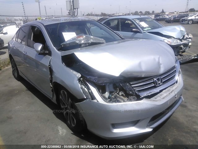 1HGCR2F50FA000067 - 2015 HONDA ACCORD SPORT 银色 照片 1