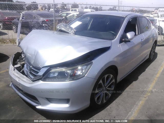 1HGCR2F50FA000067 - 2015 HONDA ACCORD SPORT 银色 照片 2