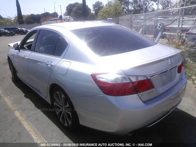 1HGCR2F50FA000067 - 2015 HONDA ACCORD SPORT 银色 照片 3