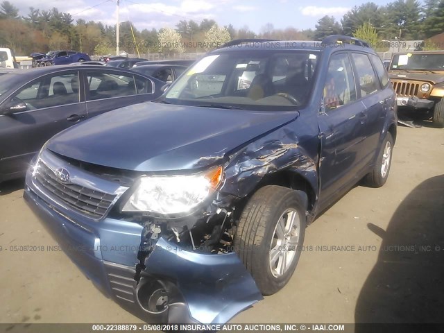 JF2SH6BC8AH785710 - 2010 SUBARU FORESTER XS Mavi foto 2