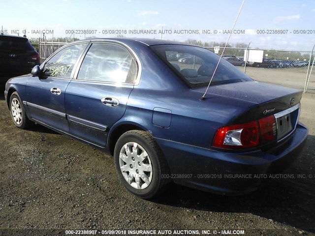 KNAGD126745312056 - 2004 KIA OPTIMA LX/EX BLUE photo 3