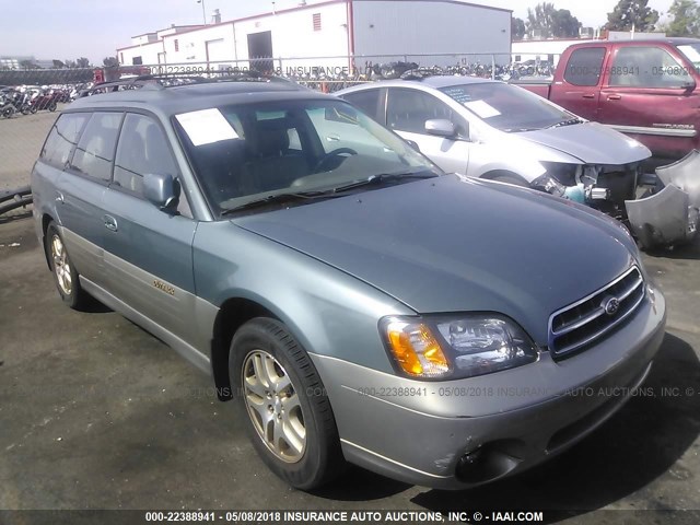 4S3BH686226661168 - 2002 SUBARU LEGACY OUTBACK LIMITED GREEN photo 1