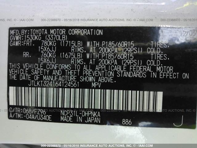 JTLKT324164124561 - 2006 TOYOTA SCION XB თეთრი ფოტო 9