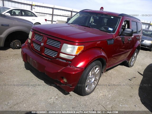 1D8GT58617W723473 - 2007 DODGE NITRO R/T RED photo 2