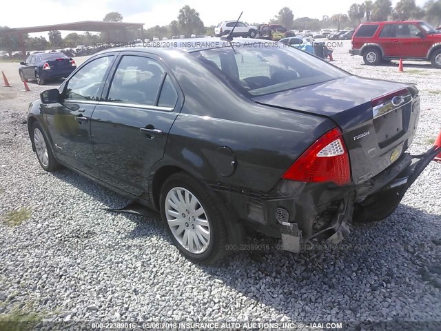 3FADP0L33AR189351 - 2010 FORD FUSION HYBRID GRAY photo 3