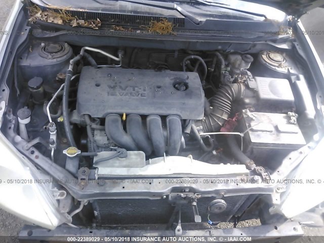 2T1KR32E05C370208 - 2005 TOYOTA COROLLA MATRIX XR GRAY photo 10
