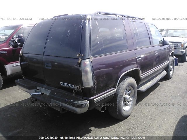 1GNEK13R3VJ389029 - 1997 CHEVROLET TAHOE K1500 PURPLE photo 4