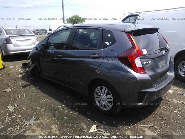 3HGGK5H52GM701329 - 2016 HONDA FIT LX GRAY photo 3