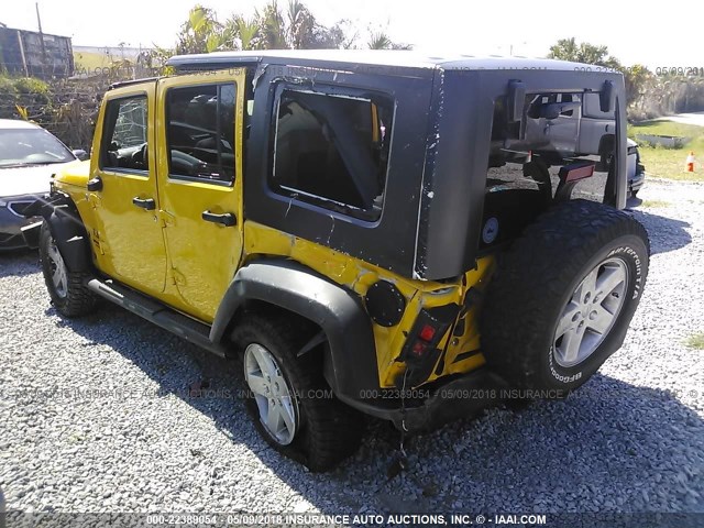 1J4GA39109L717075 - 2009 JEEP WRANGLER UNLIMITE X YELLOW photo 3