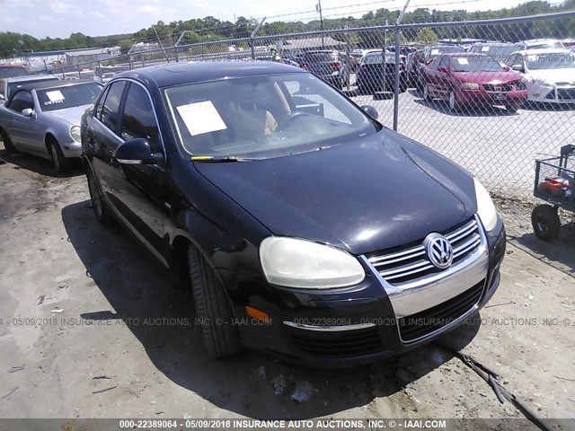 3VWEF71K37M073848 - 2007 VOLKSWAGEN JETTA WOLFSBURG BLACK photo 1