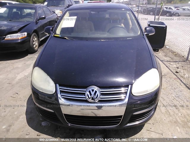 3VWEF71K37M073848 - 2007 VOLKSWAGEN JETTA WOLFSBURG 黑色 照片 6