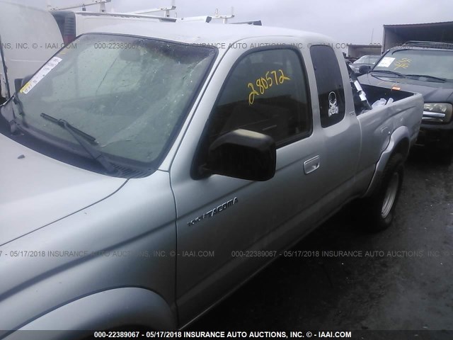 5TEWN72N44Z339508 - 2004 TOYOTA TACOMA XTRACAB SILVER photo 6