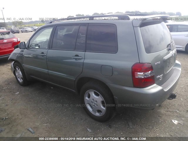 JTEEP21A250113441 - 2005 TOYOTA HIGHLANDER LIMITED 绿色 照片 3
