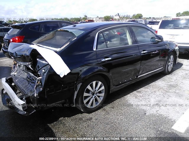 4T1BK3DB3BU378238 - 2011 TOYOTA AVALON LIMITED BLACK photo 4