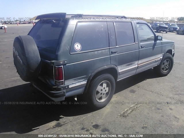 1GNDT13Z3N2164239 - 1992 CHEVROLET BLAZER S10 GREEN photo 4