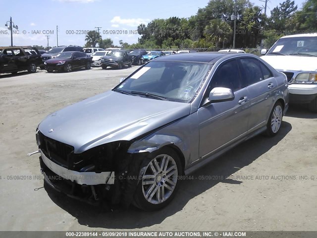 WDDGF81X68F148630 - 2008 MERCEDES-BENZ C 300 4MATIC GRAY photo 2