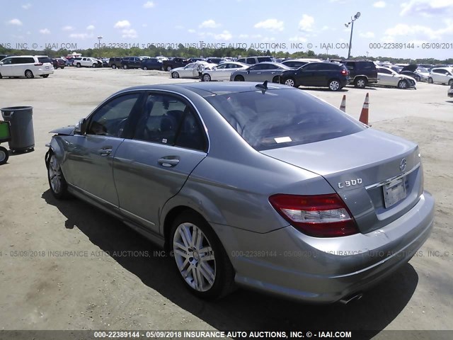 WDDGF81X68F148630 - 2008 MERCEDES-BENZ C 300 4MATIC GRAY photo 3