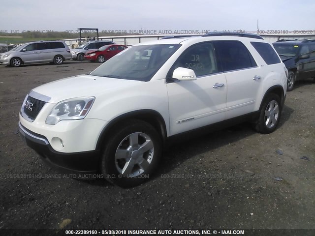 1GKER23778J272569 - 2008 GMC ACADIA SLT-1 WHITE photo 2