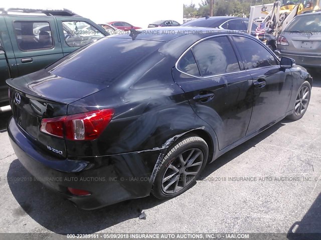 JTHBF5C29D5187389 - 2013 LEXUS IS 250 BLACK photo 4