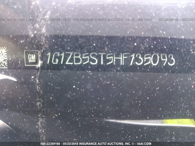 1G1ZB5ST5HF135093 - 2017 CHEVROLET MALIBU LS 银色 照片 9