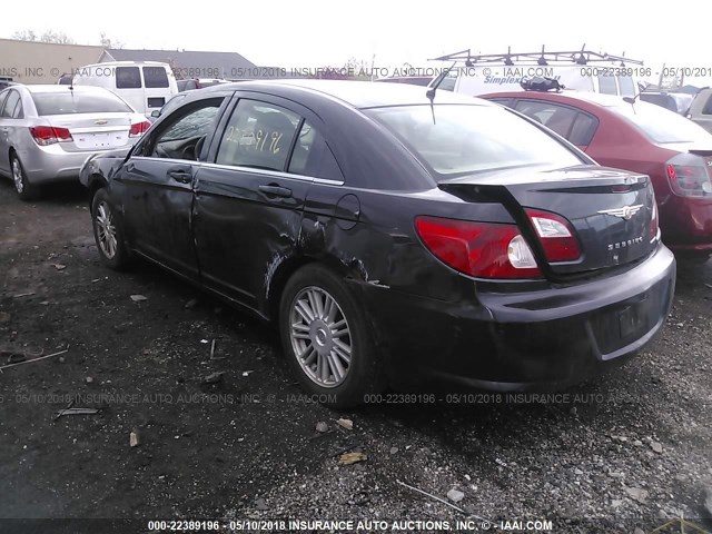 1C3LC56K27N546875 - 2007 CHRYSLER SEBRING TOURING BLACK photo 3