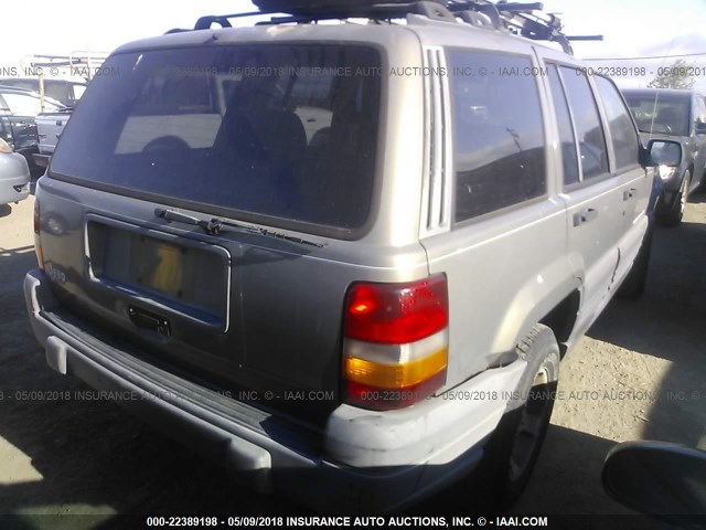 1J4EX58S7TC110898 - 1996 JEEP GRAND CHEROKEE LAREDO GRAY photo 4