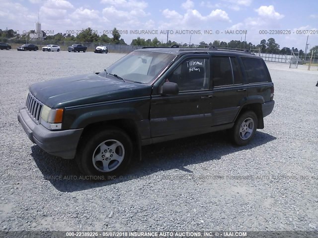 1J4FX58S4WC127618 - 1998 JEEP GRAND CHEROKEE LAREDO/TSI GREEN photo 2