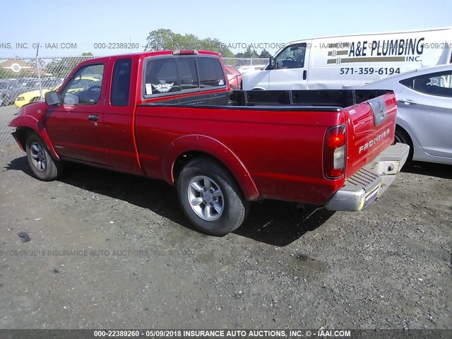 1N6DD26T23C443866 - 2003 NISSAN FRONTIER KING CAB XE RED photo 3