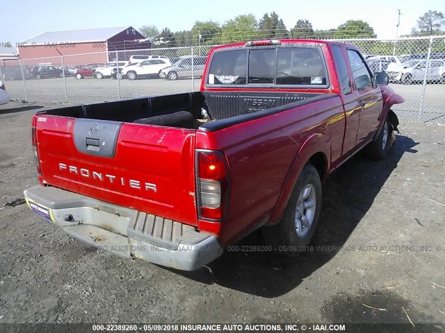 1N6DD26T23C443866 - 2003 NISSAN FRONTIER KING CAB XE RED photo 4