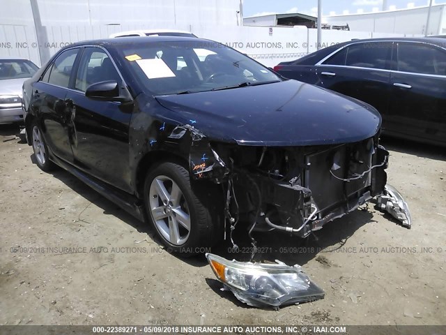 4T1BF1FKXDU233108 - 2013 TOYOTA CAMRY L/SE/LE/XLE BLACK photo 1