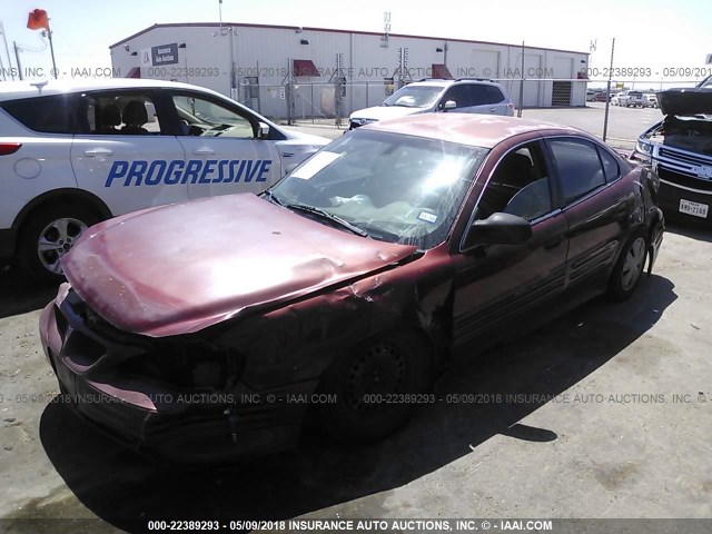 1G2NF52F92C293311 - 2002 PONTIAC GRAND AM SE1 MAROON photo 2